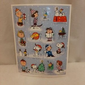 Vintage United Feature Syndicate Snoopy Peanuts Charlie Brown 16 Stickers READ